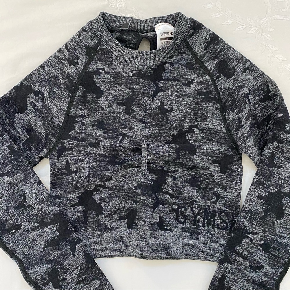 Gymshark Camo Long Sleeve Crop Top